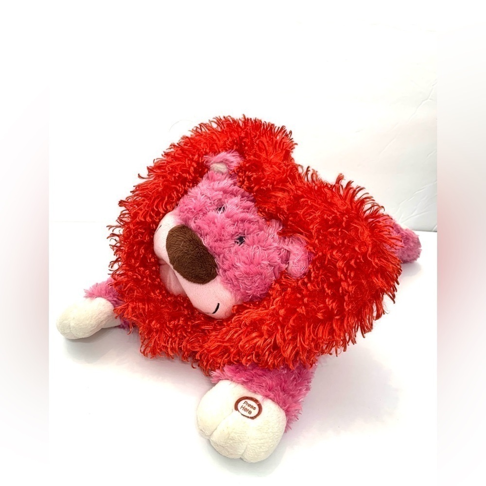 Hallmark Purrcy the Huggable Lion Pink Valentines Lion with Sound